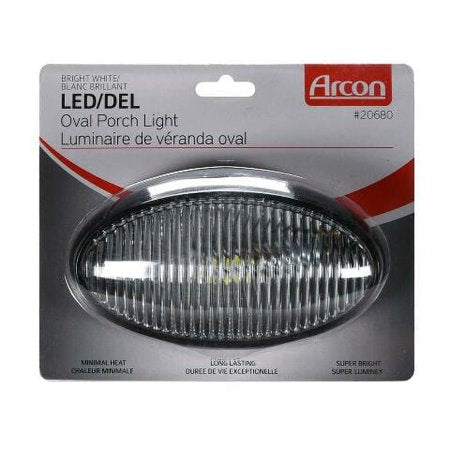 LED Bw Ovl Prch Lite Wo/Sw Blk-clr - 20680