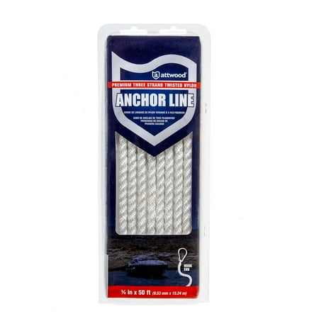 3/8X50' Anchor Line White - 117077