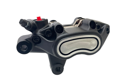 Black Front 4 Piston Left Side Caliper