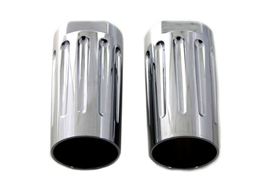 Chrome Milled Fork Slider Cover Set