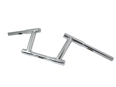 6 inch Z-Bar Racing Handlebar with Indents Chrome
