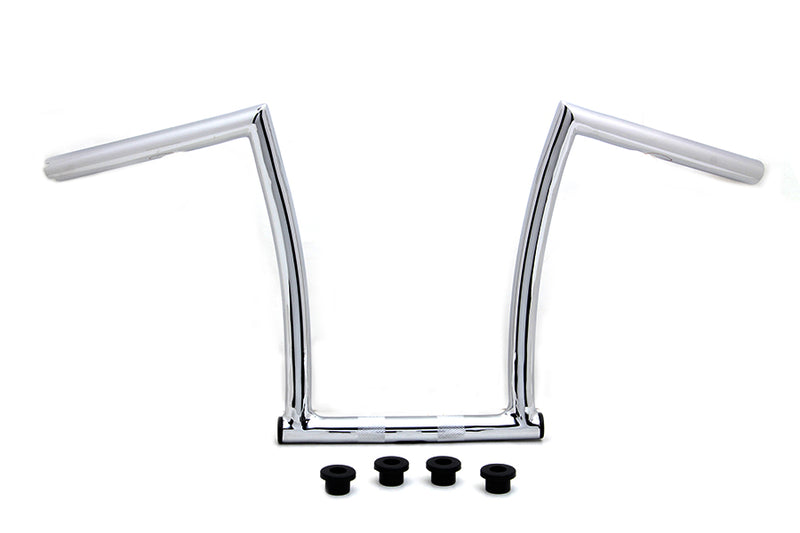 13 inch Chrome ChiZeled Z-Bar Handlebar with Indents