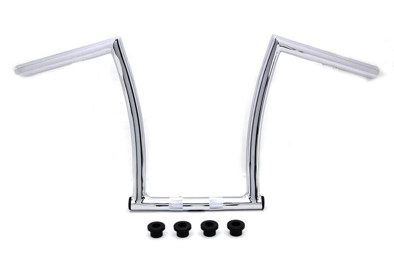17 inch Chrome ChiZeled Z-Bar Handlebar with Indents