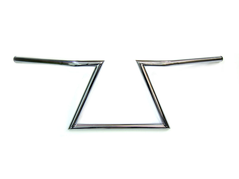 10 inch Z Handlebars Chrome without Indents