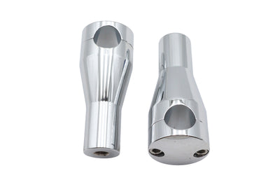 4 inch Round Glide Riser Set Chrome