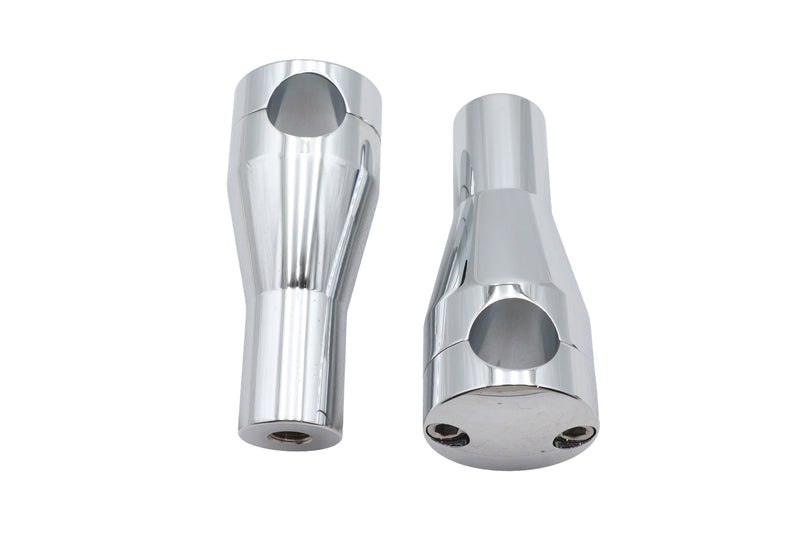 4 inch Round Glide Riser Set Chrome