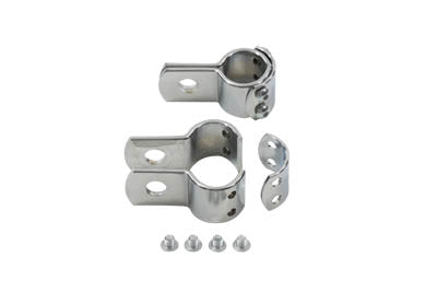 Chrome 1-1/8 inch Footpeg Mount Clamp Set