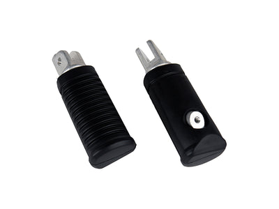 Round Style Driver Footpeg Set Natural Alloy