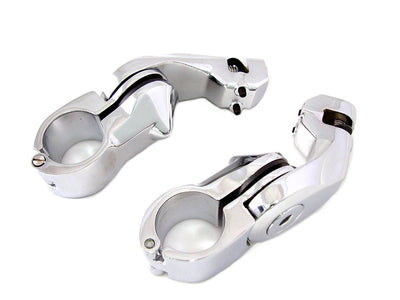 Short Angled Footpeg Mount Kit Chrome