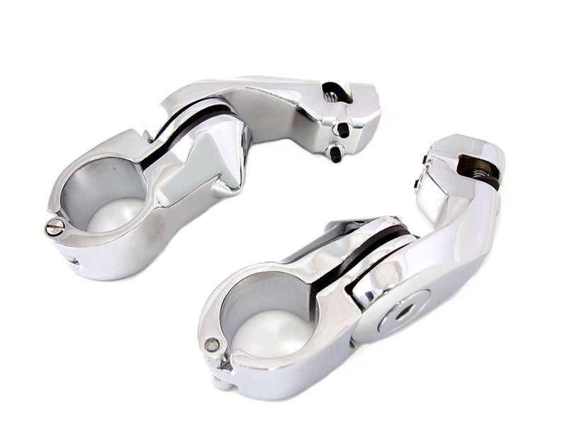 Short Angled Footpeg Mount Kit Chrome