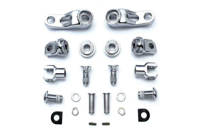 Adjustable Passenger Footpeg Mount Kit Chrome