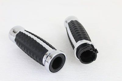 Alligator Style Throttle By Wire Grip Set Chrome