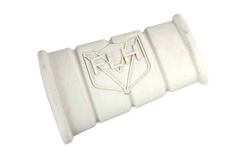 White Rubber Kick Starter Pedal With FLH Logo