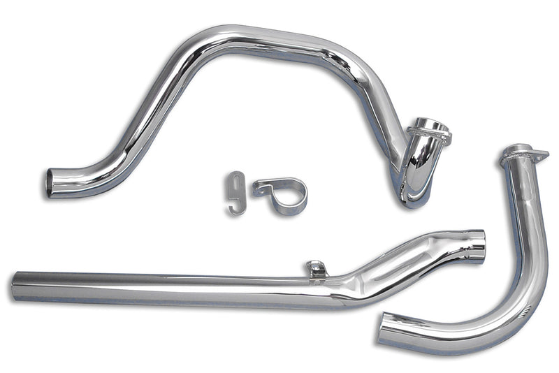 Dual Crossover Chrome Exhaust System - 735E
