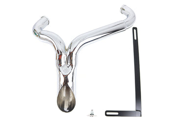 Wyatt Gatling inchY inch Exhaust Pipe Header Chrome