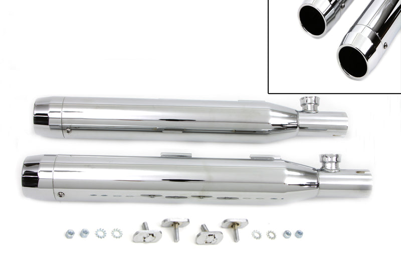 Chrome Slip On Muffler Set With Chrome Tips