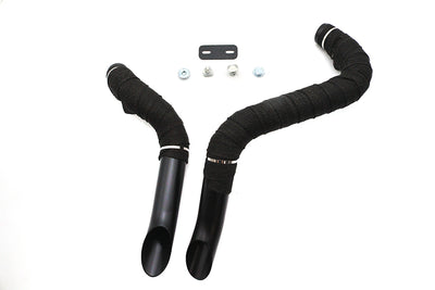 Big Growl Exhaust Drag Pipe Short Shots Black