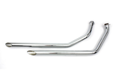 MCM Exhaust Drag Pipe Set Slash Cut Chrome