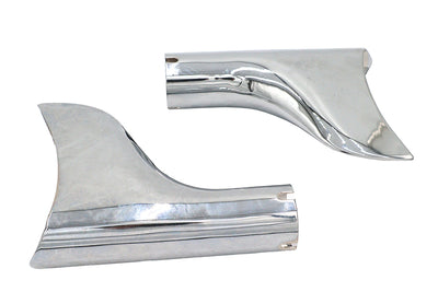 Chrome Fishtail Tip Set for 1-3/4 inch Muffler
