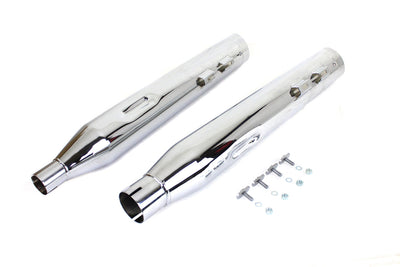 Wyatt Gatling Muffler Set Chrome with Chrome Slash Down Tip