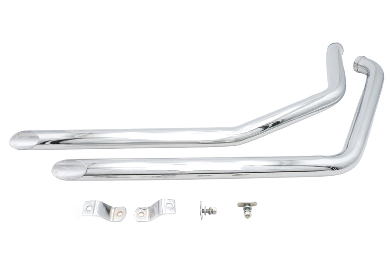 Ultima Chrome Drag Pipe Set Slash Cut - 60205