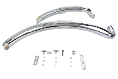 Wyatt Gatling Street Sweeper Exhaust Pipe Set Chrome