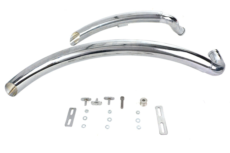 Wyatt Gatling Street Sweeper Exhaust Pipe Set Chrome