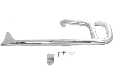 Wyatt Gatling 2:1 Fishtail Exhaust Header Pipe Chrome