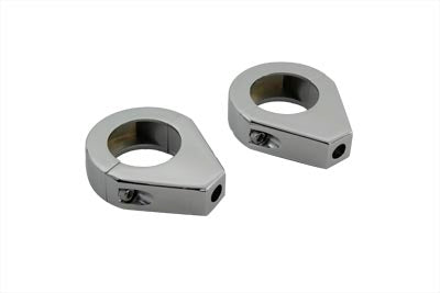 Chrome Turn Signal Clamp Set 35mm Forks