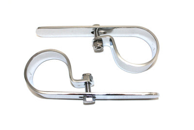 Chrome 1-7/8 inch Exhaust inchP inch Clamp Set