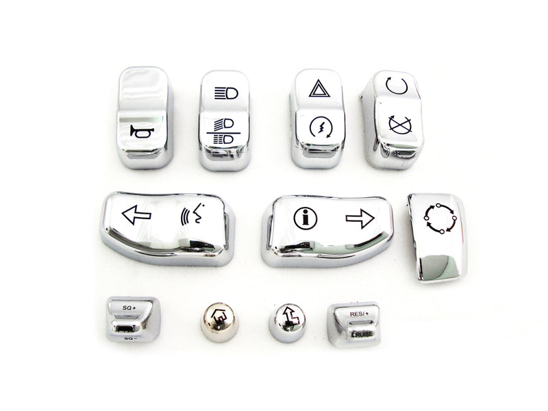 Handlebar Switch Cap Set Chrome