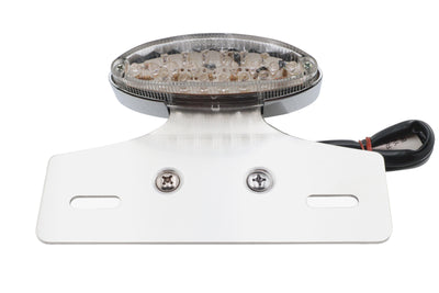 Chrome Mini LED Cateye Tail Lamp Clear Lens