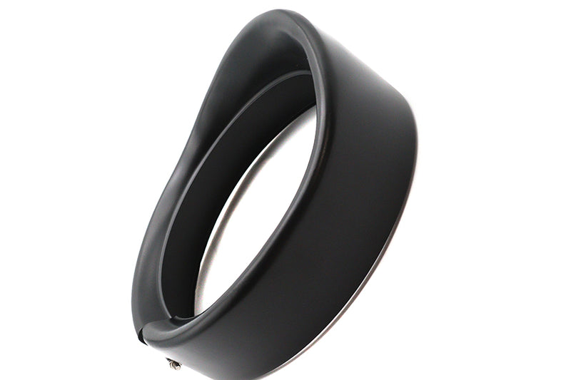 Outer Headlamp Black Frenched Trim Ring with Visor