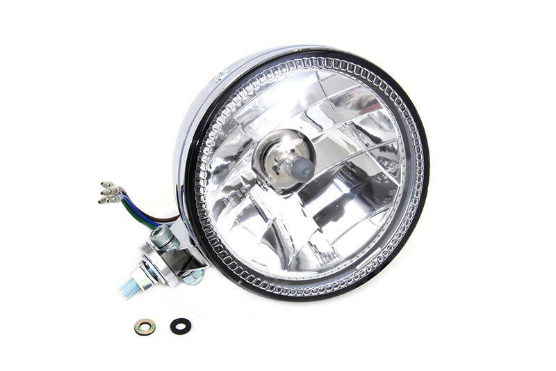 5-3/4 inch H4 Headlamp Unit Chrome