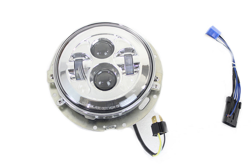 7 inch LED Headlamp Assembly Chrome