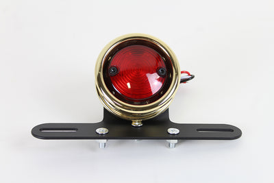 LED Round Tail Lamp Assembly Brass