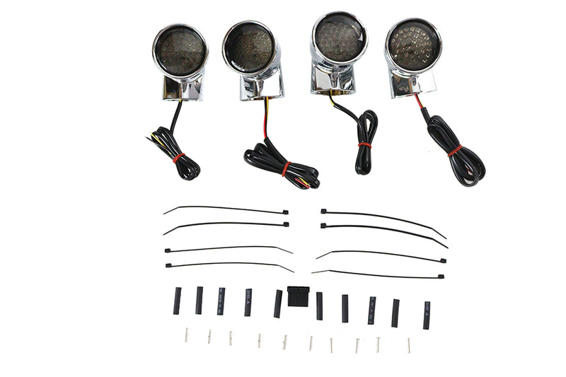 Chrome Revox Bullet LED Turn Signal Lamp Kit