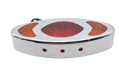 Chrome Cateye LED Tail Lamp Assembly