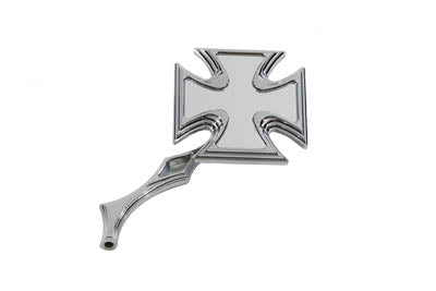 Chrome Maltese Mirror with Diamond Billet Stem