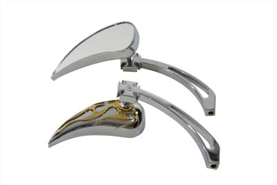 Chrome Billet Teardrop Mirror Set