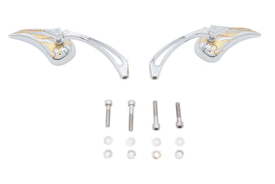 Chrome Billet Teardrop Mirror Set