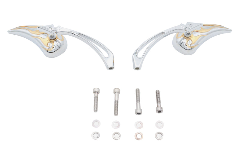 Chrome Billet Teardrop Mirror Set
