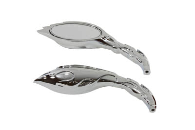 Flame Mirror Set Chrome