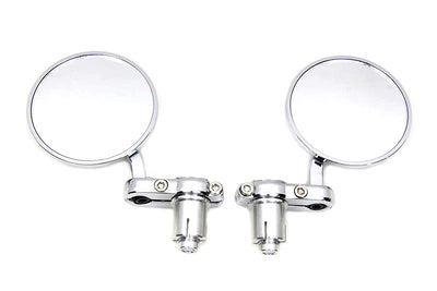 Cafe Style Mirror Set Chrome
