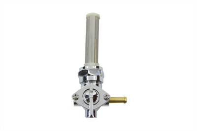 Chrome Petcock with Right Outlet and Nut