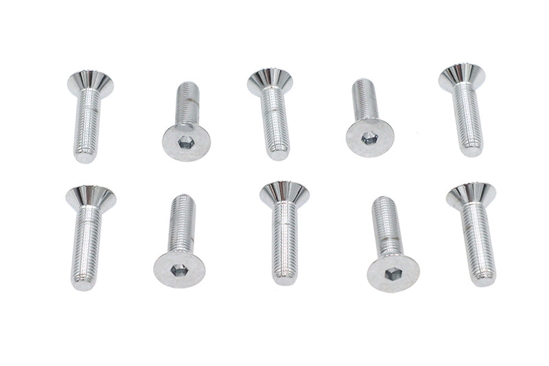Allen Flat Head Screws Chrome 5/16 inch x 1-1/4 inch