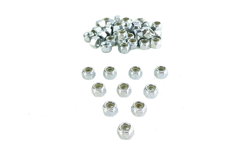 Zinc Hex Nuts 1/4 inch-20 Nyloc
