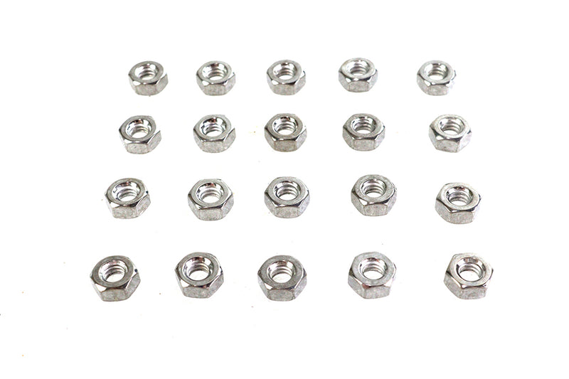 Hex Nuts 1/4 inch-20 Chrome