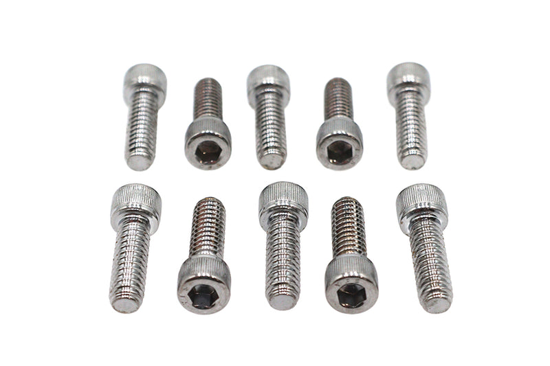 Allen Socket Cap Bolt Knurled Chrome 1/4 inch X 3/4 inch