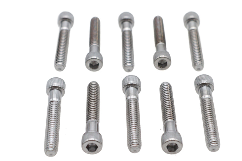 Allen Socket Cap Bolt Knurled Chrome 1/4 inch X 1-1/2 inch